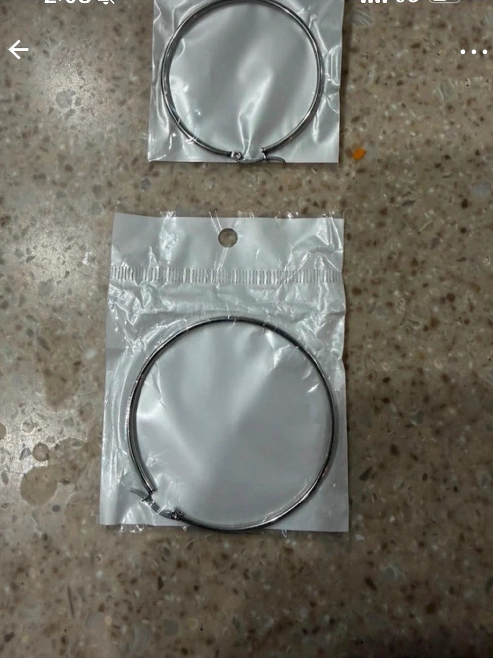 Silver hoop earrings NWOT